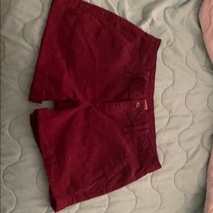 Burgundy shorts